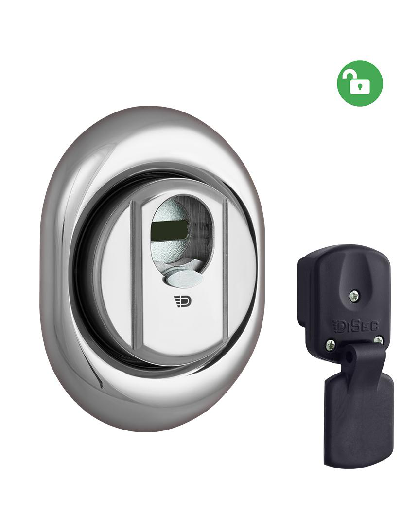 Протектор DISEC MAGNETIC 4G 4G2MB DIN OVAL 25мм Хром полірований 3 клас C 3KEY KM0P47