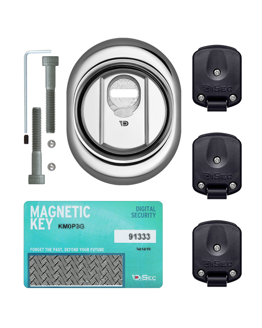 Протектор DISEC MAGNETIC 4G 4G2MB DIN OVAL 25мм Хром полірований 3 клас C 3KEY KM0P47