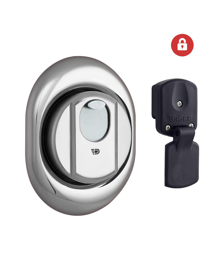Протектор DISEC MAGNETIC 4G 4G2MB DIN OVAL 25мм Хром полірований 3 клас C 3KEY KM0P47