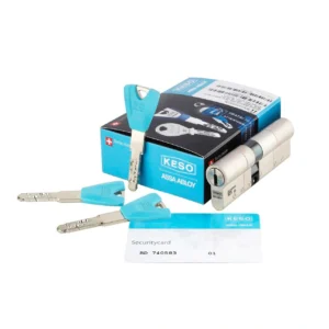 Циліндр KESO 8000 Ω2 + 3 ключі та кодова картка. Циліндри KESO купити. Замовляйте комплектацію. Механічні циліндри KESO - Швейцарська точність та надійність