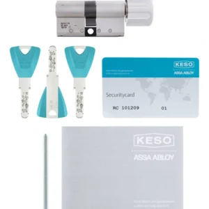 Циліндр KESO 8000 Ω2 + 3 ключі та кодова картка. Циліндри KESO купити. Замовляйте комплектацію. Механічні циліндри KESO - Швейцарська точність та надійність