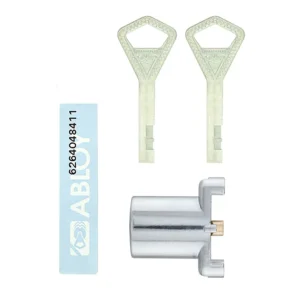 Замки для обладнання ABLOY - Купити, замовити. Замок оснащений 2 циліндрами ABLOY SC610, які відкриваються: ключем клієнта, а другий – під комбінацію ключа підприємства, банку