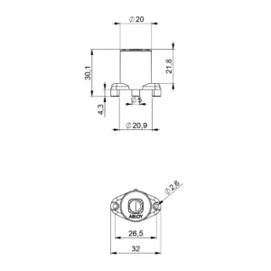 Замки для обладнання ABLOY - Купити, замовити. Замок оснащений 2 циліндрами ABLOY SC610, які відкриваються: ключем клієнта, а другий – під комбінацію ключа підприємства, банку