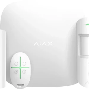 Комплект бездротової сигналізації Ajax StarterKit Cam з фотопідтвердження тривог для захисту від пограбування. Для відправки сигналів тривоги власнику, а також на пульт охорони використовуються 4 незалежних канали зв’язку: Ethernet, Wi-Fi та дві SIM-карти з підтримкою швидкісних мереж LTE. До складу входять: централь Hub 2 Plus, датчик руху з фотокамерою, датчик відкриття, брелок керування. В чорному або білому кольорі.