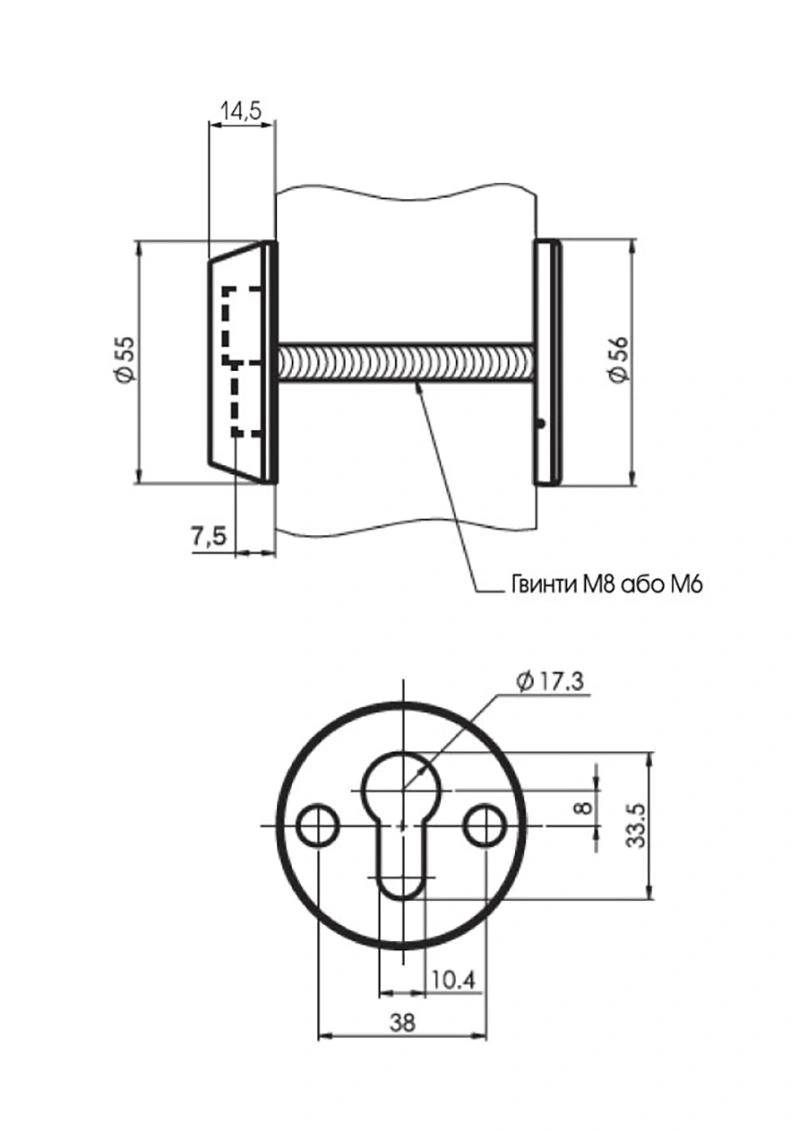 Захисний протектор MUL-T-LOCK SL3 DIN ROUND. Фурнітура до дверей. Протектори захисні MUL-T-LOCK. Накладні броненакладки. Протектор MUL-T-LOCK SL3 DIN ROUND 3клас. Комплект, великий вибір кольорів