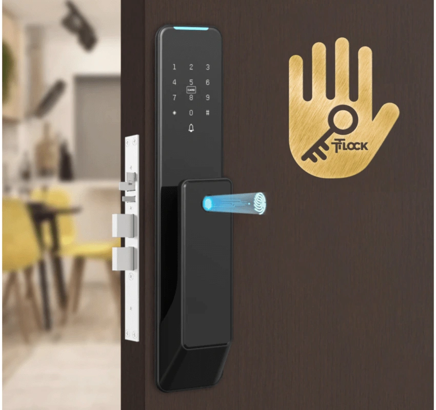 TTLock SENATOR - зламостійкий біометричний розумний замок. Надійний смарт замок TTLOCK з моторним ригелем для масивних вхідних і міжкімнатних дверей.